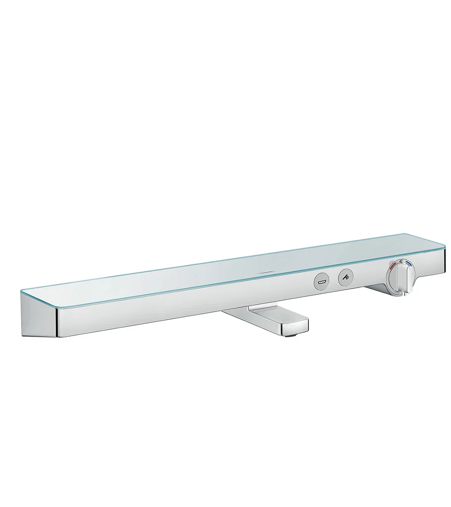 Hansgrohe FixFit Wandanschluss Square mit Rückflussverhinderer, Chrom, Anschlusswinkel aus Kunststoff, Material Abdeckung: Kunststoff, Anschlussart: G 1/2