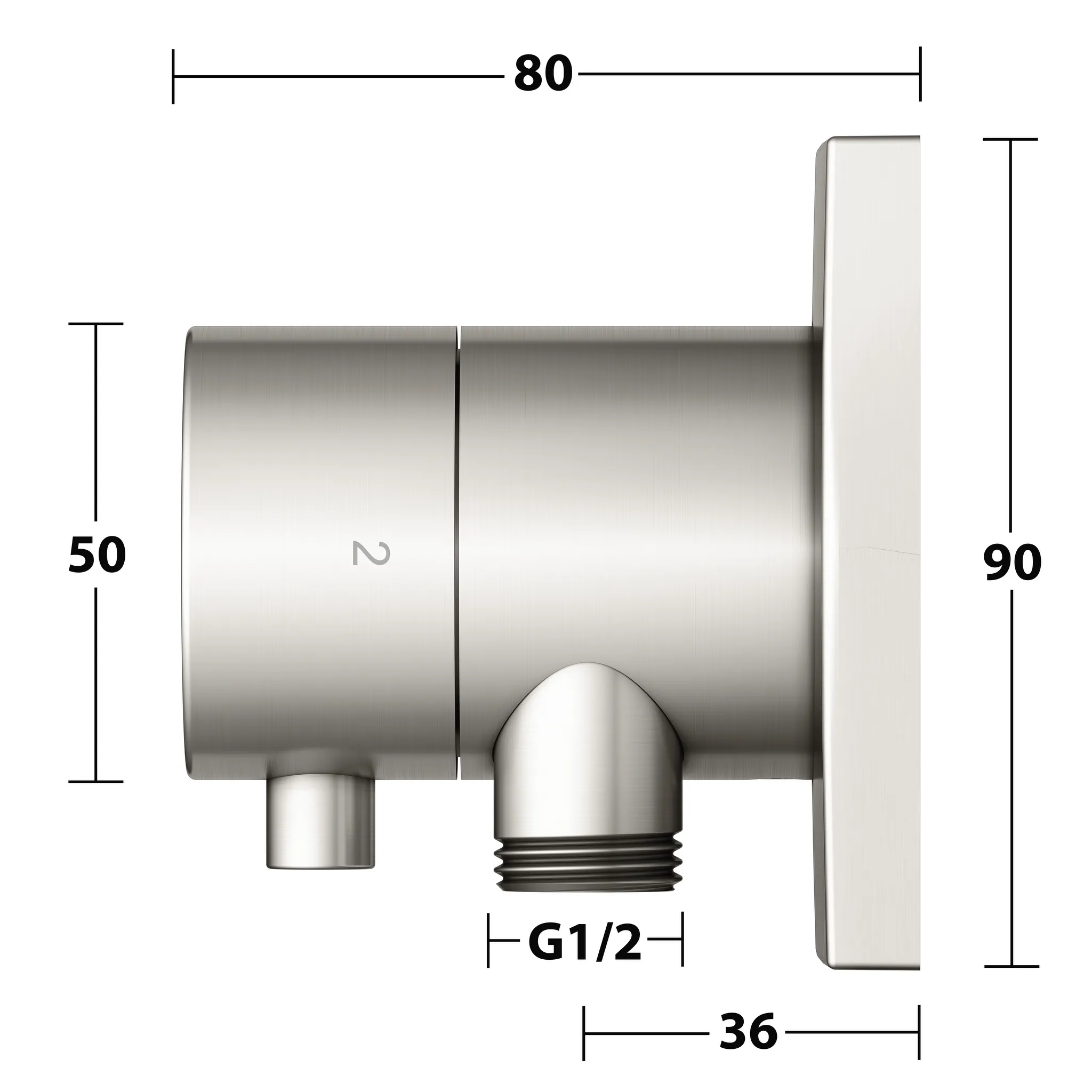 IXMO 59557051202 2-Wege Ab- u. Umstellventil UP mit Schlauchanschl./Brauseh. IXMO Comfort, eckig Nickel gebürstet IXMO 59557051202 2-Wege Ab- u. Umstellventil UP mit Schlauchanschl./Brauseh. IXMO Comfort, eckig Nickel gebürstet