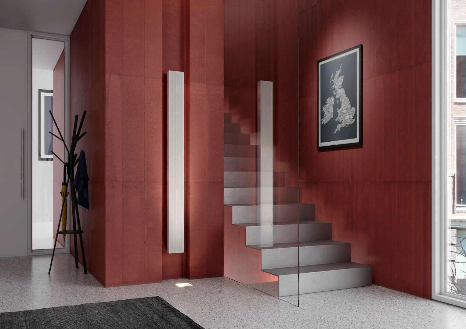 Kermi Design-Heizkörper „Bryce®“ 15 × 180 cm in Anthracite Grey