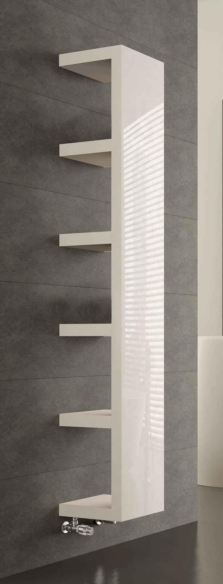 BEMM Design-Heizkörper „Quadraqua“ 30 × 182,8 cm in Weiß (RAL 9016)
