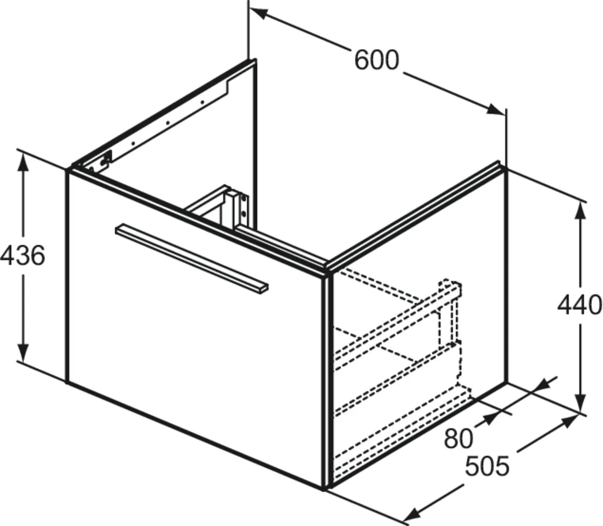 Ideal Standard i.life B 100cm Möbel-Set 1 Auszug Greige matt Ideal Standard i.life B 100cm Möbel-Set 1 Auszug Greige matt
