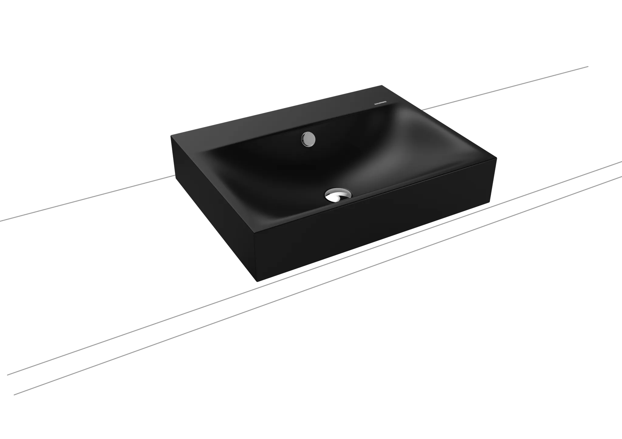 Aufsatzwaschtisch „Silenio“ 60 × 46 cm, ohne Hahnlochbohrung in cool grey 90, mit Perl-Effekt