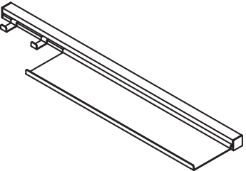 HEWI Ablage pulverbeschichtet in 65 × 2,5 × 13 cm