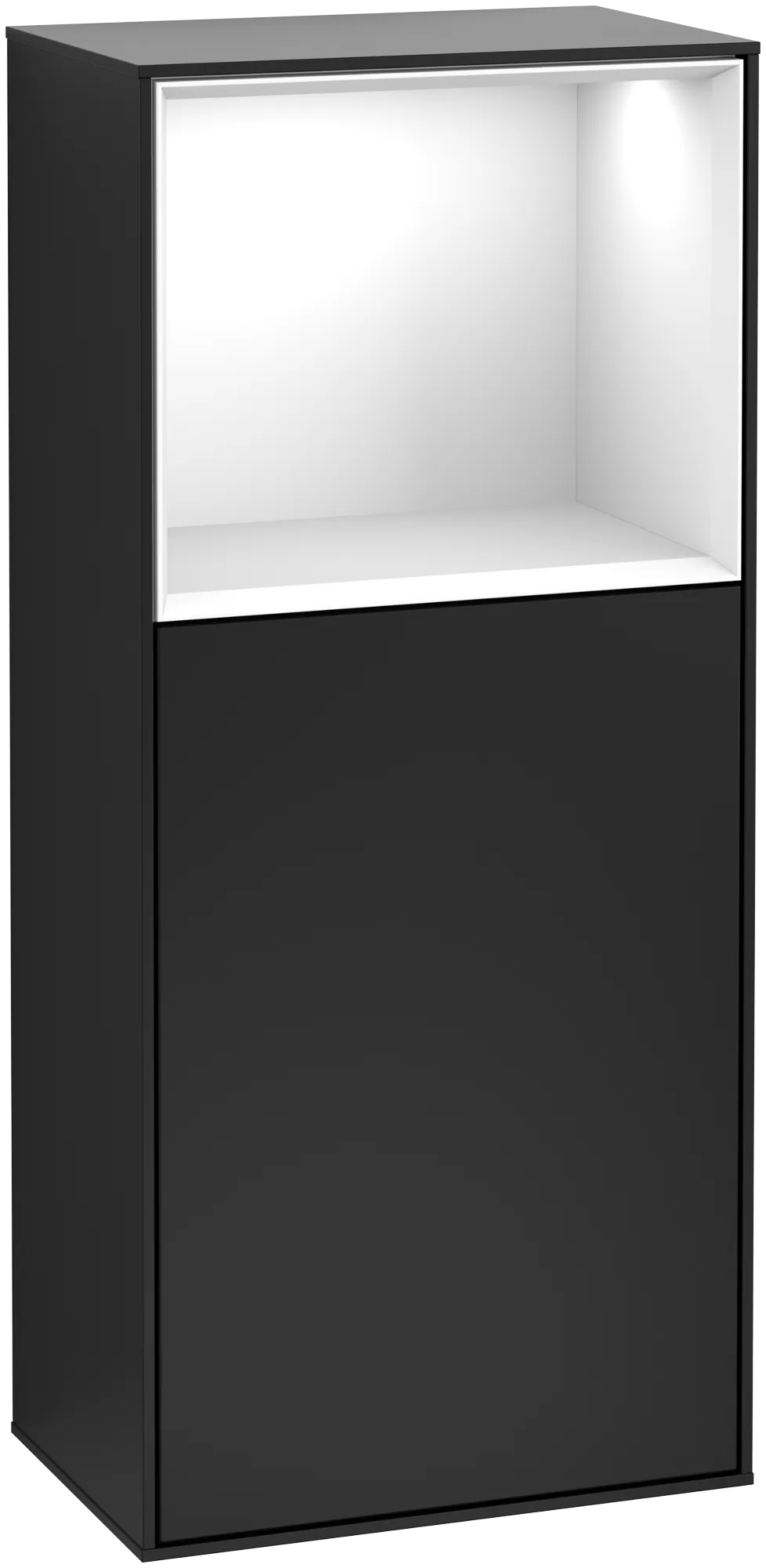 Villeroy & Boch Finion Seitenschrank F50, 418 x 936 x 270 mm, Black Matt / Glossy White Villeroy & Boch Finion Seitenschrank F50, 418 x 936 x 270 mm, Black Matt / Glossy White