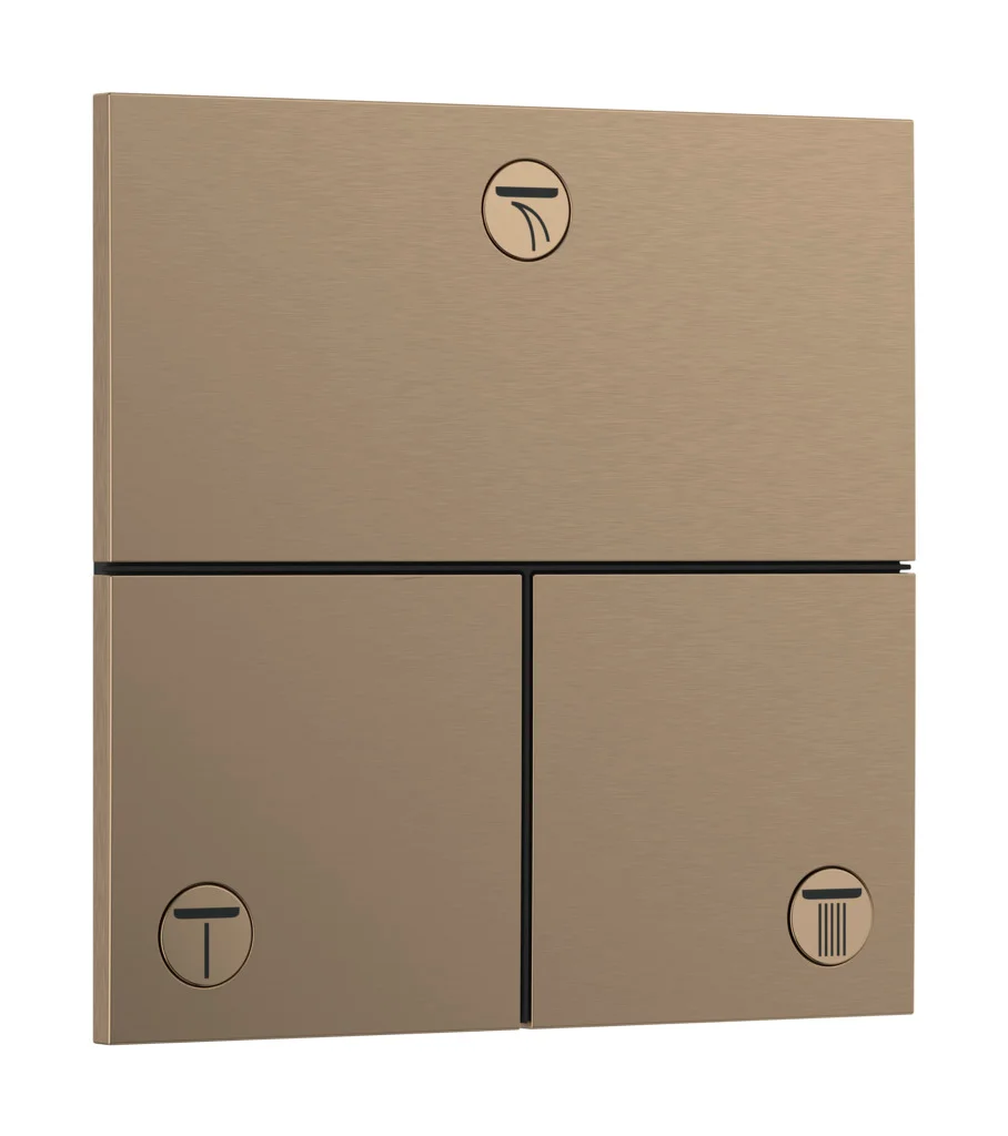 Hansgrohe ShowerSelect Comfort E Ventil Unterputz, Brushed Bronze, 3 Verbraucher, 26 l/min Durchfluss, 1-10 bar Betriebsdruck Hansgrohe ShowerSelect Comfort E Ventil Unterputz, Brushed Bronze, 3 Verbraucher, 26 l/min Durchfluss, 1-10 bar Betriebsdruck