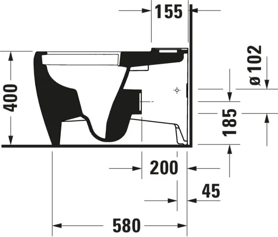 Duravit Qatego Stand-WC TS f. Kombination Rimless,Abg. Vario, Weiß HG Duravit Qatego Stand-WC TS f. Kombination Rimless,Abg. Vario, Weiß HG