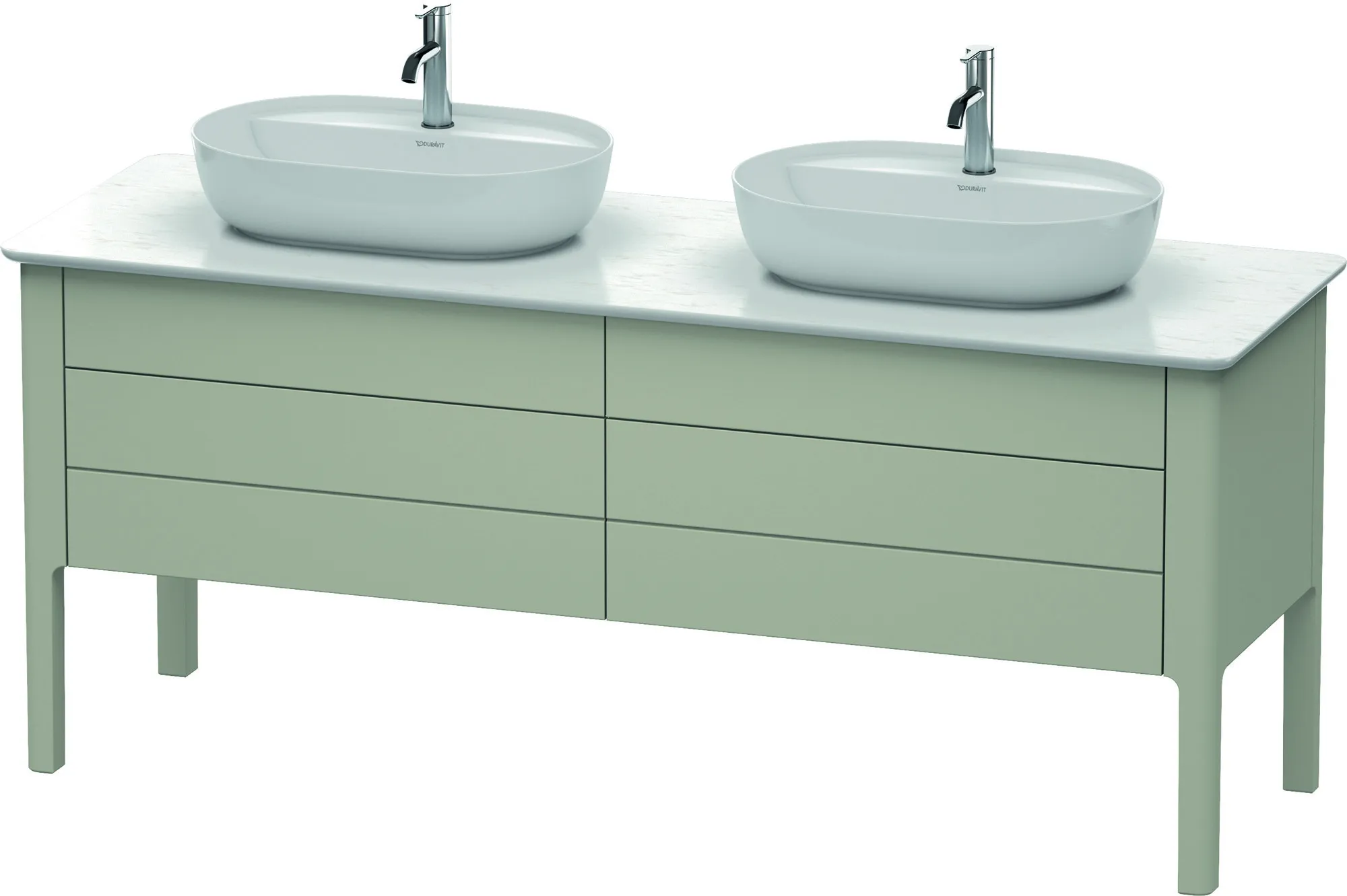 Duravit Waschtischunterschrank bodenstehend „Luv“ 173,3 × 74,3 × 57 cm Taupe Seidenmatt Duravit Waschtischunterschrank bodenstehend „Luv“ 173,3 × 74,3 × 57 cm Taupe Seidenmatt