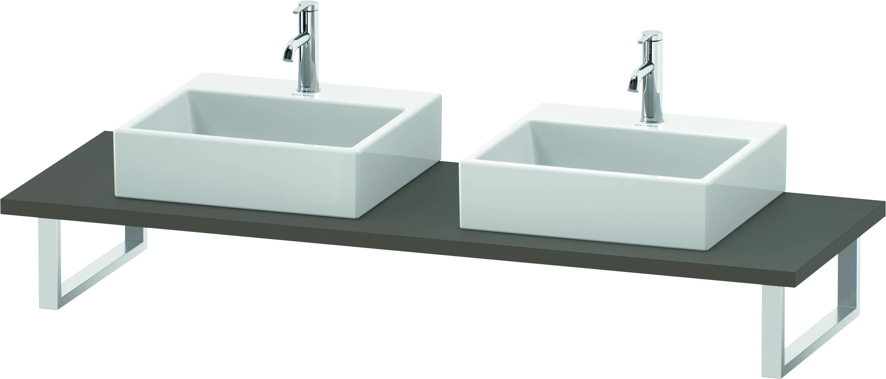 Duravit Konsole „L-Cube“ in Flannel Grey Seidenmatt