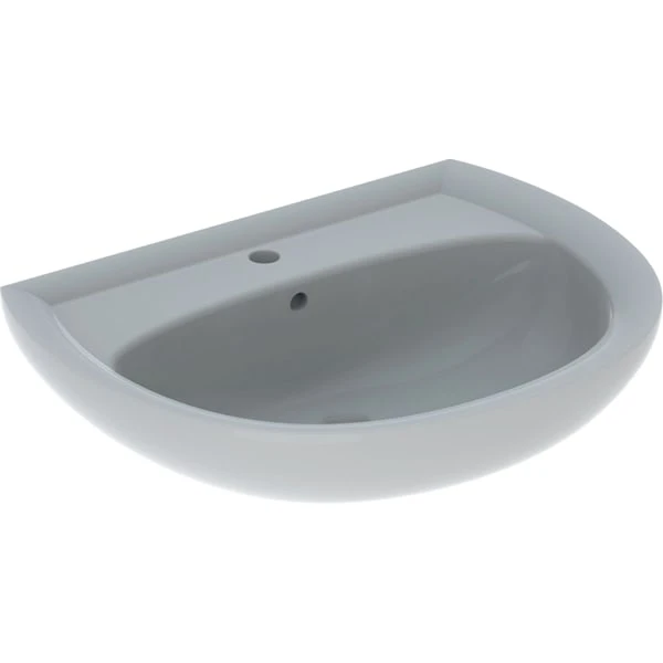 Wandwaschtisch „Renova“, mit Überlauf, Hahnlochposition mittig 65 × 51 cm in manhattan