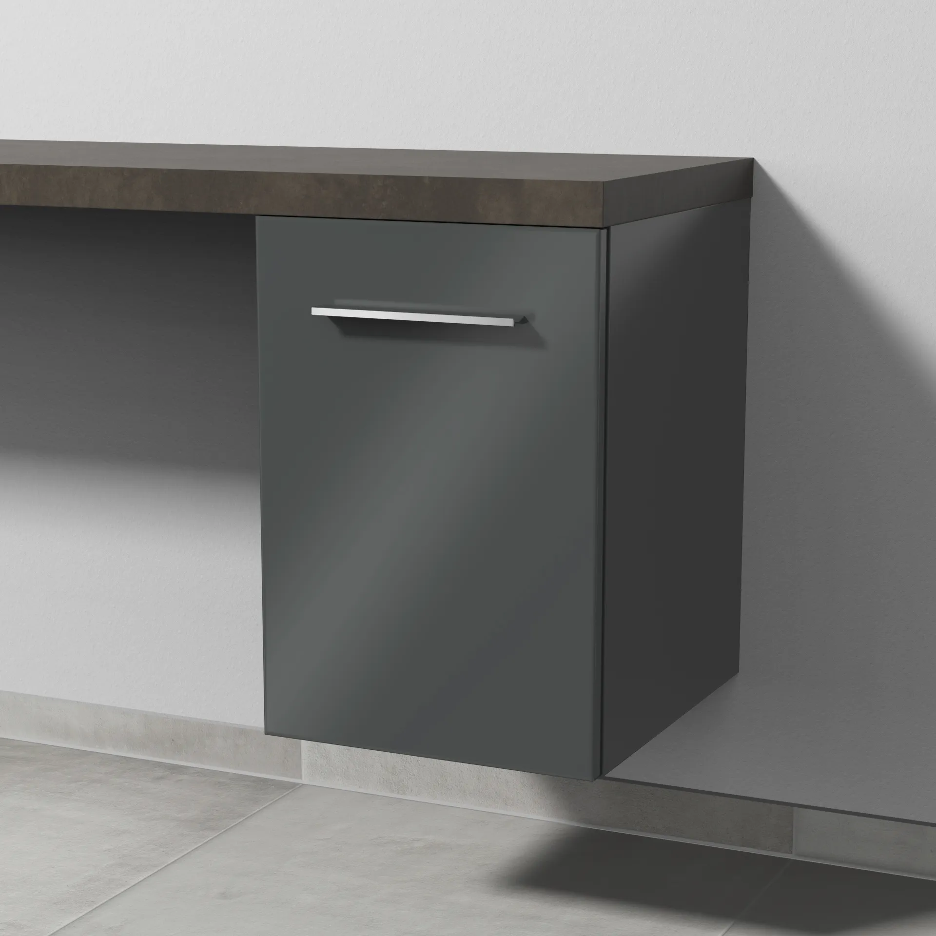 Sanipa Anbauschrank „2morrow“ 350 × 510 × 420 mm in Anthrazit (glanz)