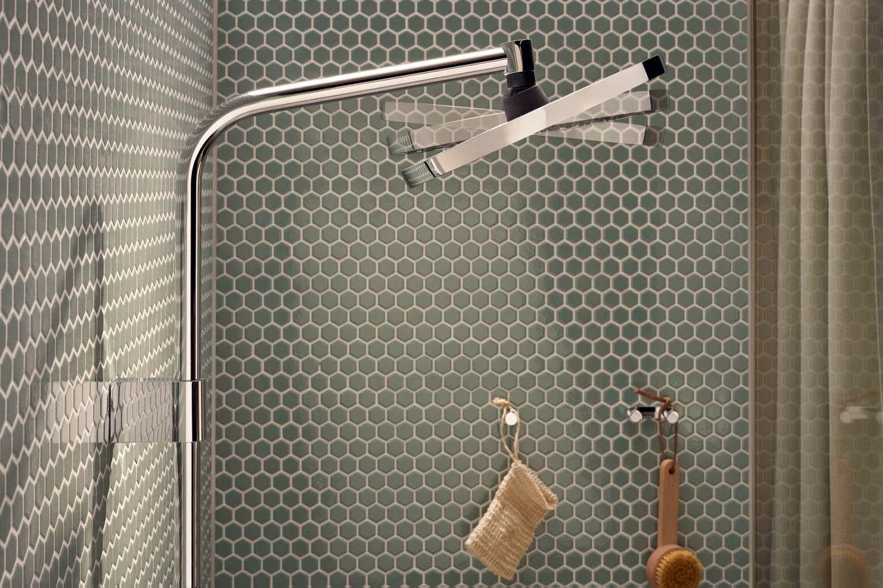 Activera Q Showerpipe 290/180 1jet EcoSmart mit ShowerTablet Select 360 Varia, Oberfläche: Chrom