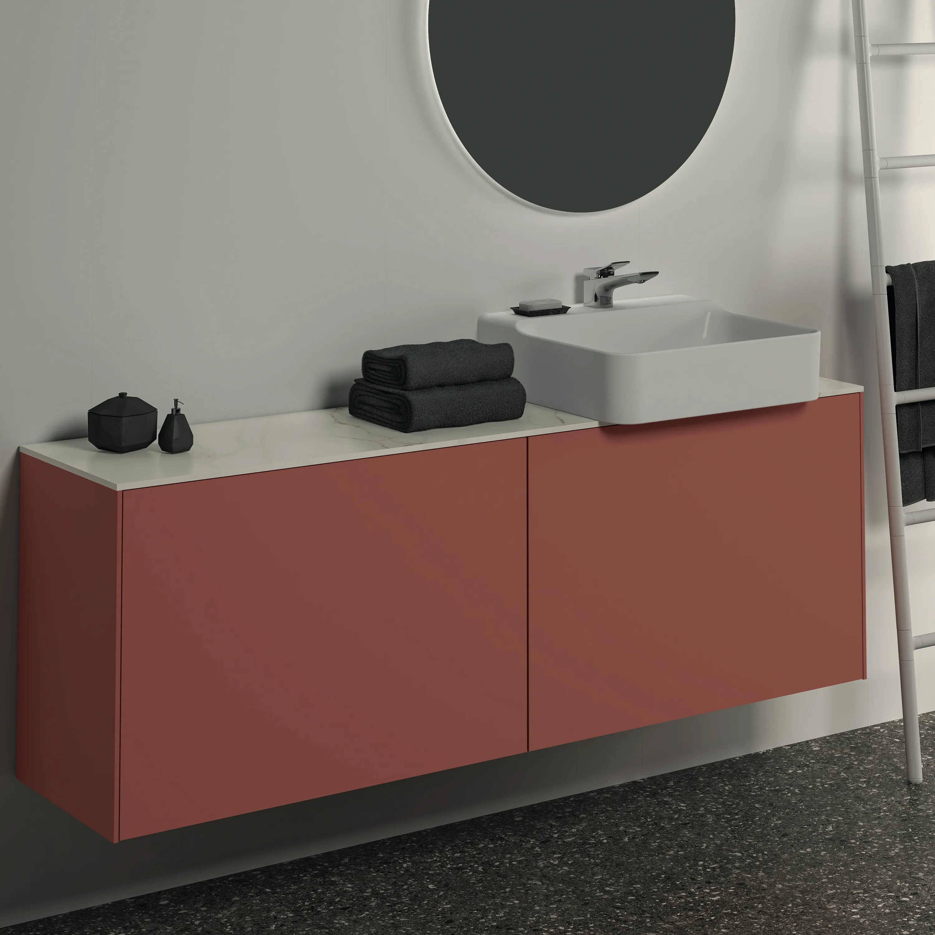 Ideal Standard Waschtischunterschrank „Conca“ 158,5 × 54 × 37,3 cm Sunset matt lackiert Ideal Standard Waschtischunterschrank „Conca“ 158,5 × 54 × 37,3 cm Sunset matt lackiert