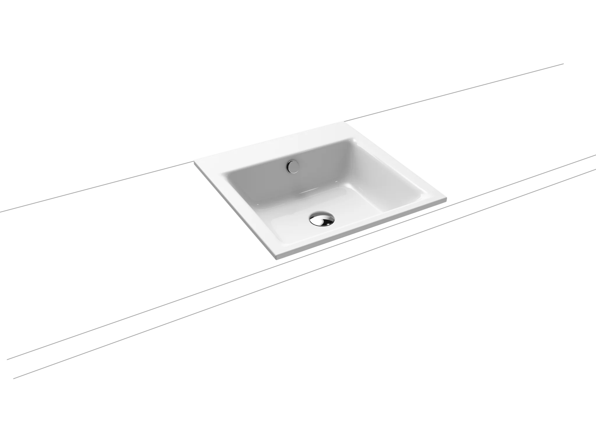 Kaldewei PURO Einbauwaschtisch, alpinweiß, 460x460 mm, mit Überlauf und Perl-Effekt Kaldewei PURO Einbauwaschtisch, alpinweiß, 460x460 mm, mit Überlauf und Perl-Effekt