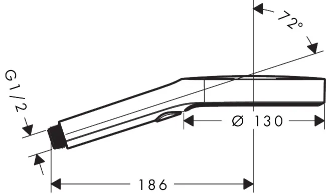 AXOR ShowerSolutions Handbrause 130 3jet, Chrom