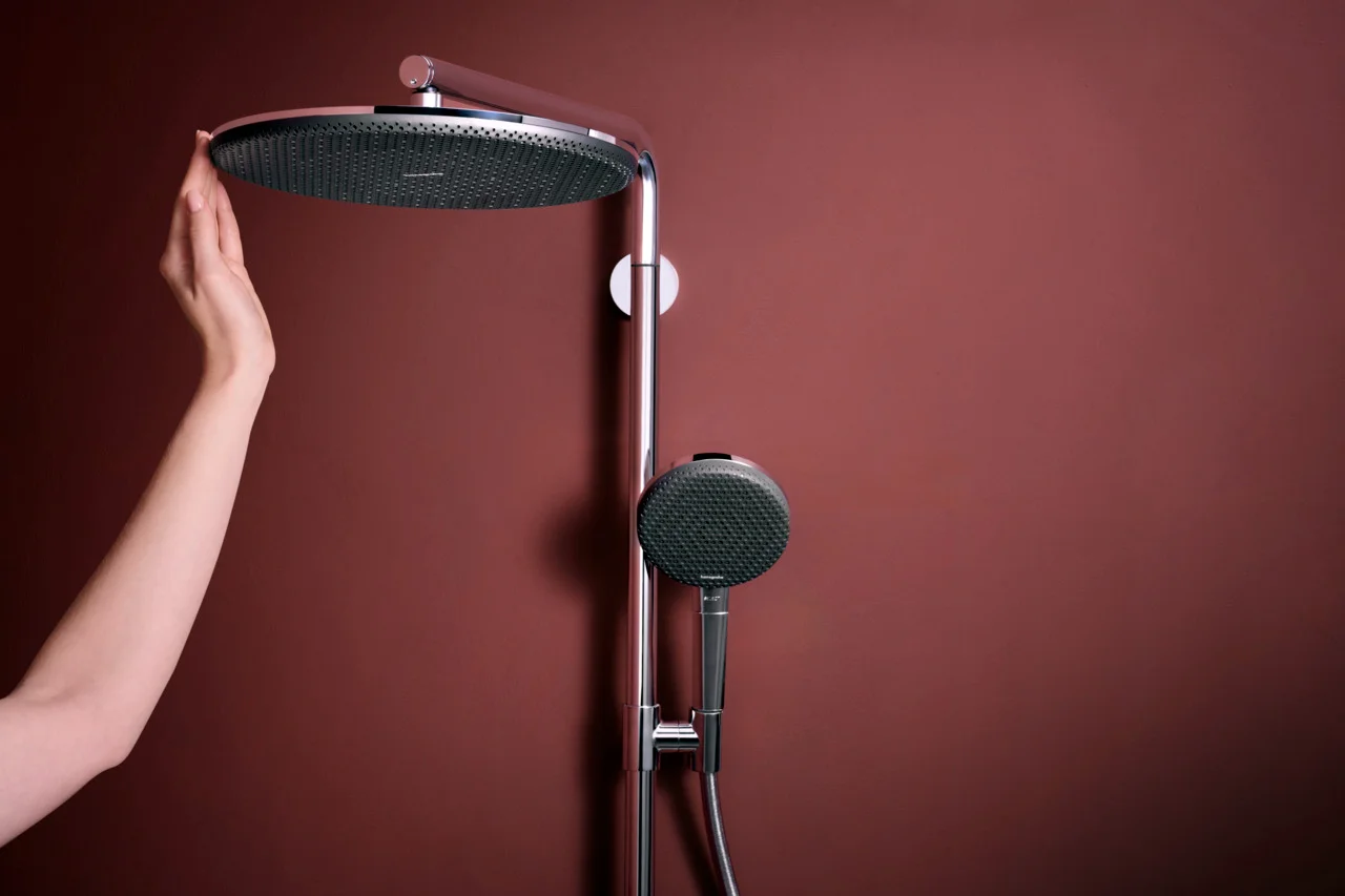 Hansgrohe Raindance Alive S Puro Showerpipe 300 1jet EcoSmart+ mit Ecostat Element, Chrom, 300 mm Brausekopfgröße, 6 l/min Durchfluss, Aufputzinstallation Hansgrohe Raindance Alive S Puro Showerpipe 300 1jet EcoSmart+ mit Ecostat Element, Chrom, 300 mm Brausekopfgröße, 6 l/min Durchfluss, Aufputzinstallation