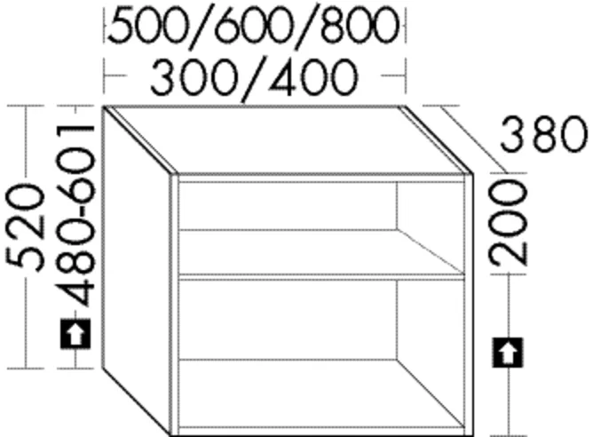 burgbad Waschtischunterschrank „Sys30“ 840 × 560 × 440 mm in Sand Solid Matt