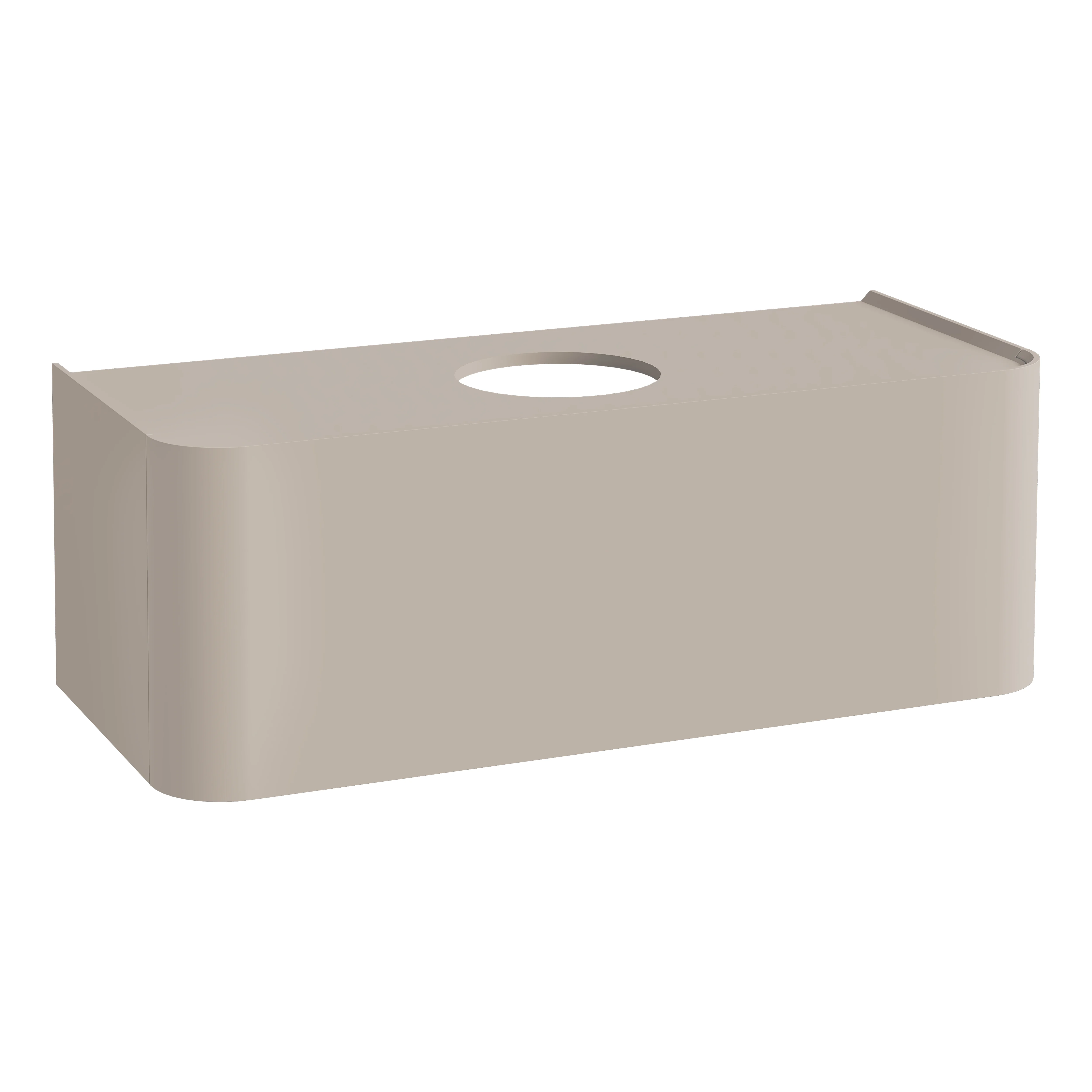 Glora Waschtischunterschrank für Aufsatzschale mit 1 Vollauszug 119 x 52 x 42 cm (BxTxH) Wandmontage Taupe Matt Glora Waschtischunterschrank für Aufsatzschale mit 1 Vollauszug 119 x 52 x 42 cm (BxTxH) Wandmontage Taupe Matt