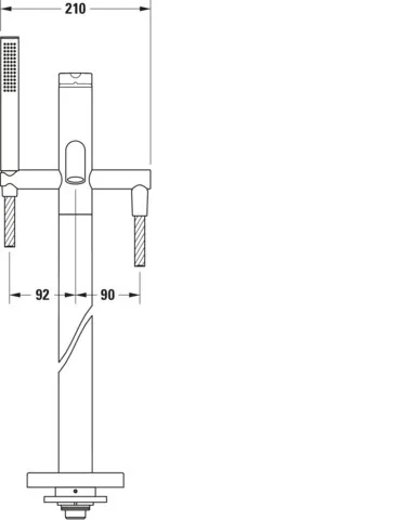 Einhand-Wannenarmatur „Serie C.1“ Ausladung 200 mm in Chrom Einhand-Wannenarmatur „Serie C.1“ Ausladung 200 mm in Chrom