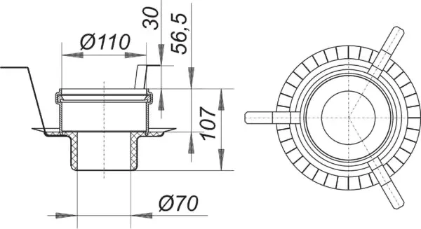 Brandschutz-Rohbauelement 2, DN 50 Brandschutz-Rohbauelement 2, DN 50