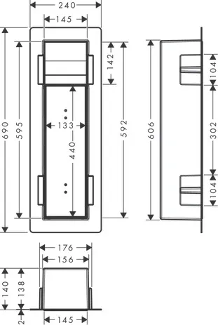 XtraStoris Rock Einbau Toilettenbürstenhalter mit Papierhalter und befliesbarer Tür Mattschwarz XtraStoris Rock Einbau Toilettenbürstenhalter mit Papierhalter und befliesbarer Tür Mattschwarz