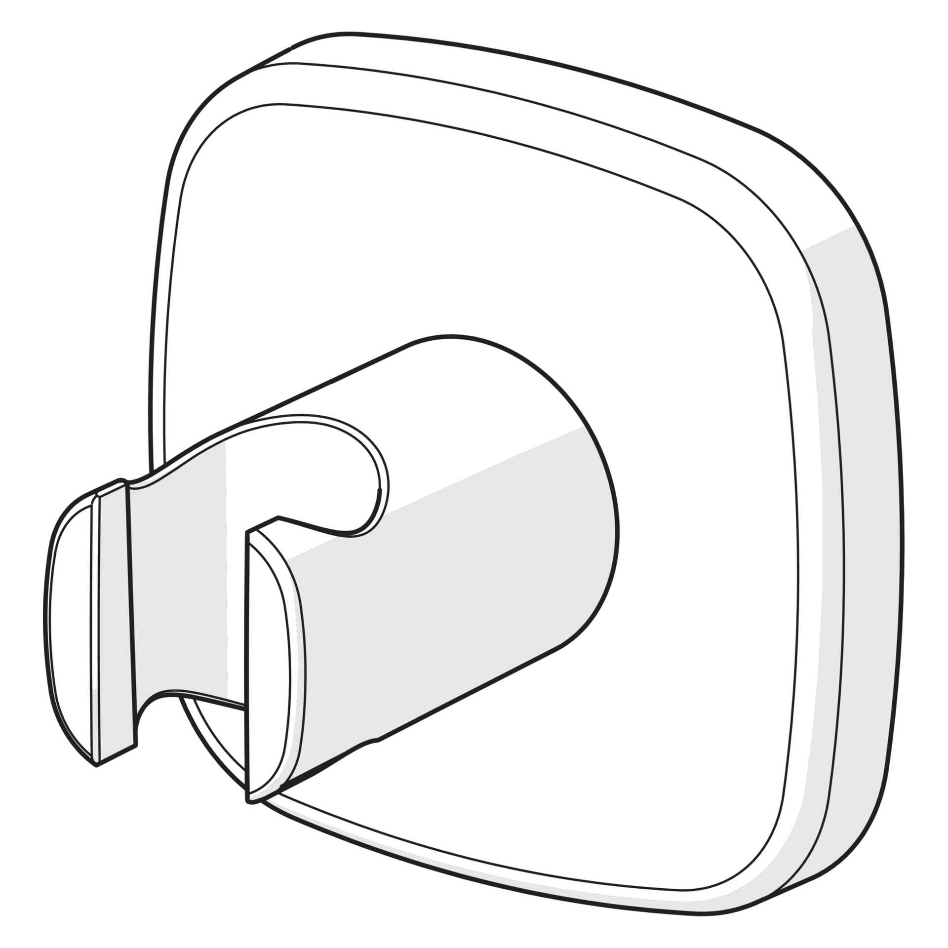 HA Wandhalter soft edge HANSALIVING 4444 Rosette soft edge Chrom