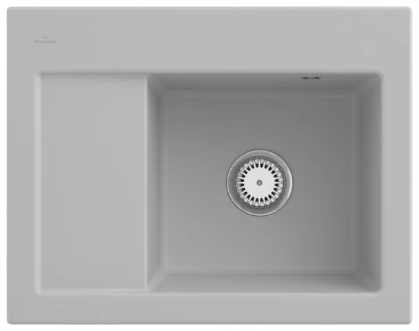 Villeroy & Boch Einbau-Küchenspülbecken „Subway“ 45 Compact 650 × 510 × 220 mm, für Becken rechts in Steam Villeroy & Boch Einbau-Küchenspülbecken „Subway“ 45 Compact 650 × 510 × 220 mm, für Becken rechts in Steam