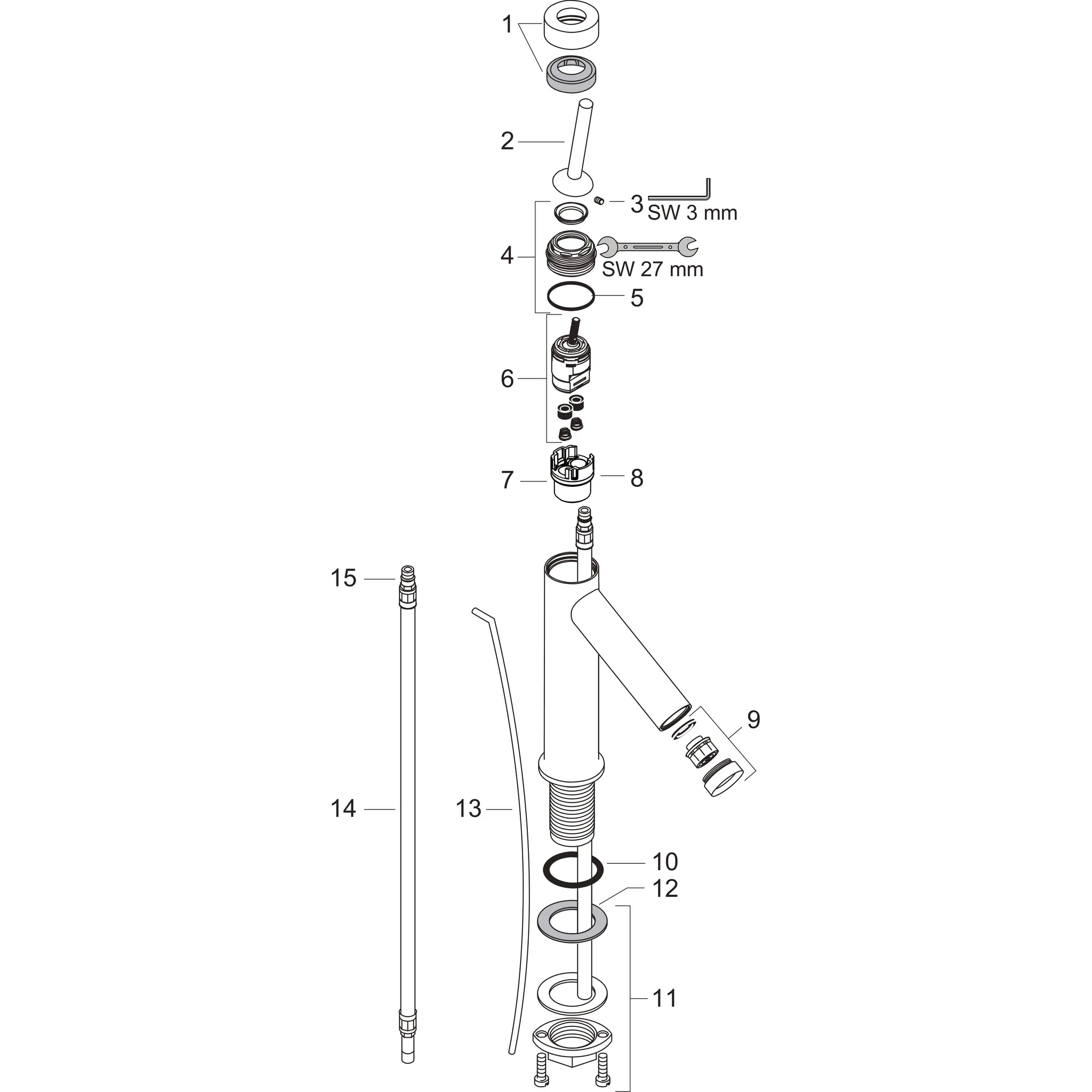 Hansgrohe AXOR Starck Einhebel-Waschtischmischer 70 mit Pingriff, chrom Hansgrohe AXOR Starck Einhebel-Waschtischmischer 70 mit Pingriff, chrom