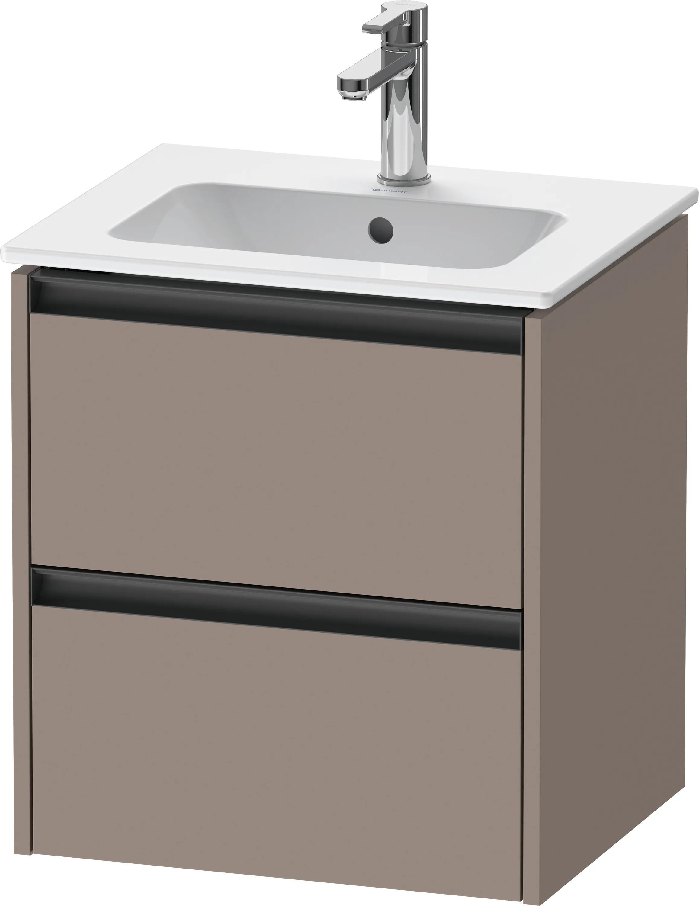 Duravit Waschtischunterschrank wandhängend „Ketho.2“ 51 × 54,9 × 42 cm Basalt Matt