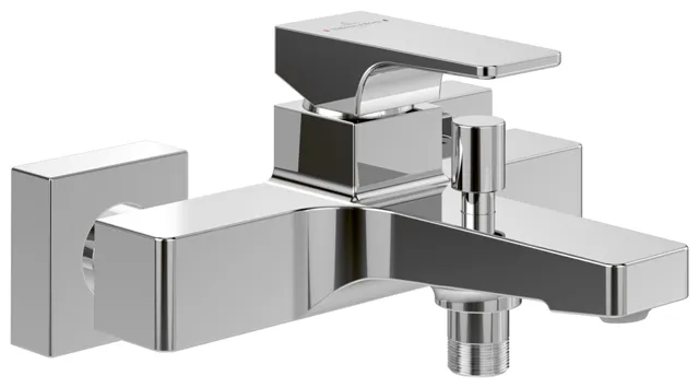 Einhand-Wannenarmatur „Architectura Square“ Ausladung 145 mm in Chrom