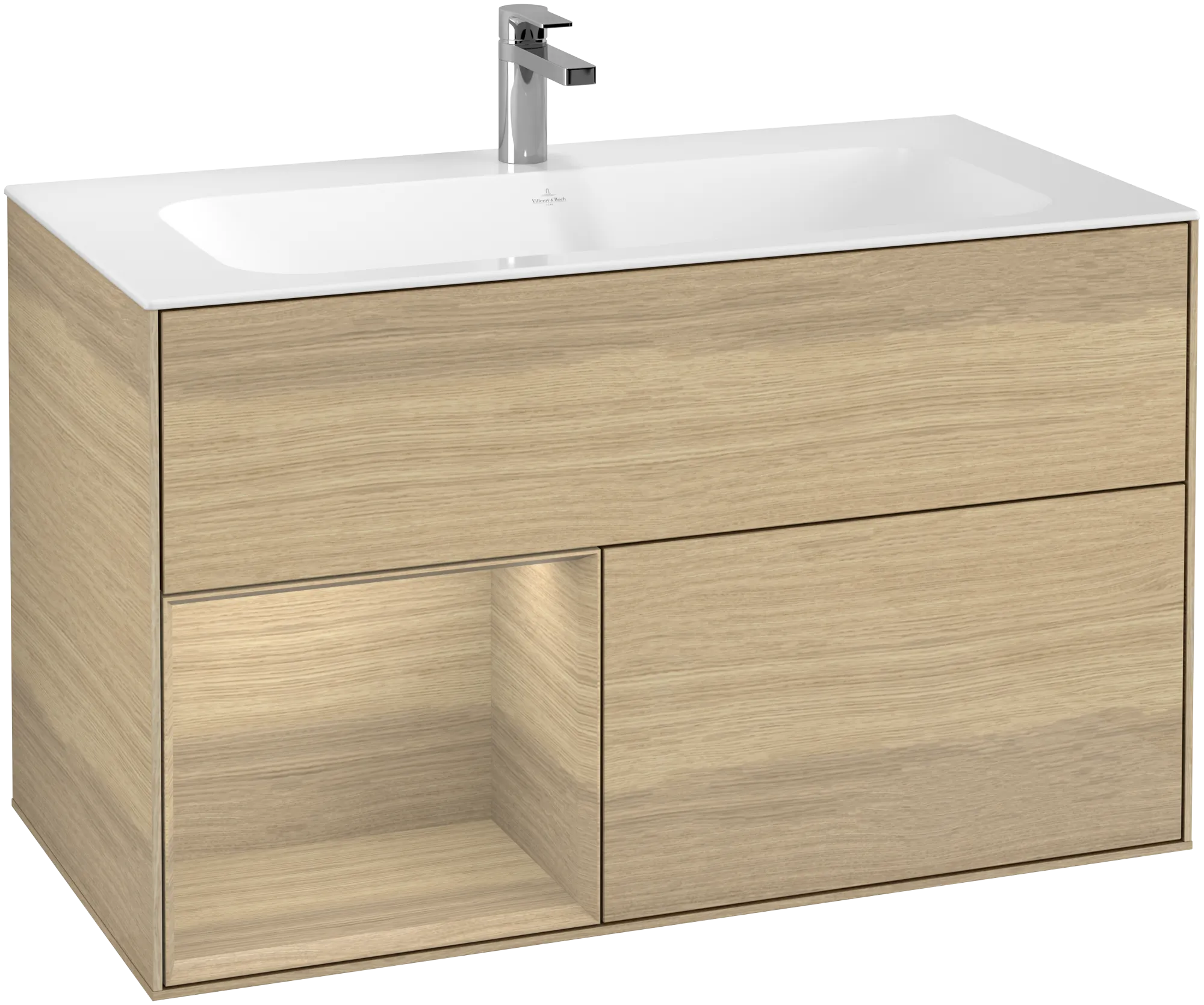 Villeroy & Boch Finion Waschbeckenunterschrank G03, 996x591x498mm, mit Beleuchtung