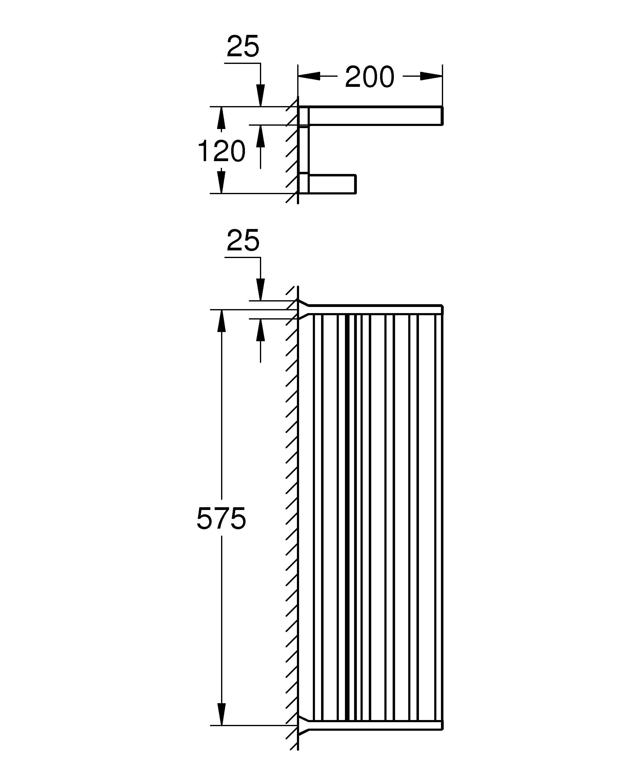 Multi-Badetuchhalter Selection Cube 40804, 600 mm, chrom