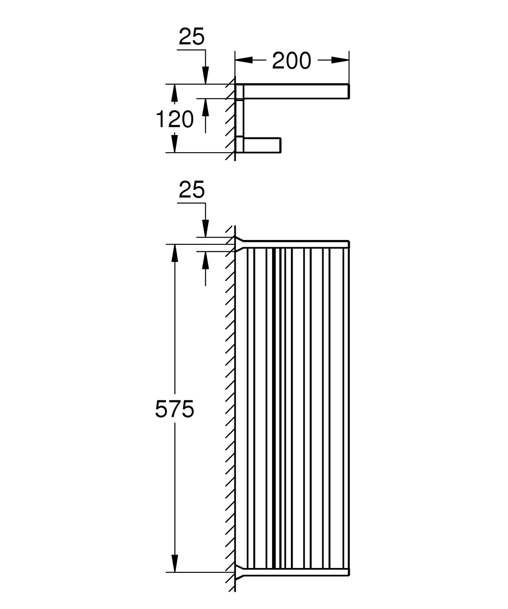 Multi-Badetuchhalter Selection Cube 40804, 600 mm Multi-Badetuchhalter Selection Cube 40804, 600 mm