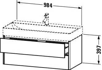Duravit Waschtischunterschrank wandhängend „XSquare“ 98,4 × 39,7 × 46 cm Nachtblau Seidenmatt Duravit Waschtischunterschrank wandhängend „XSquare“ 98,4 × 39,7 × 46 cm Nachtblau Seidenmatt