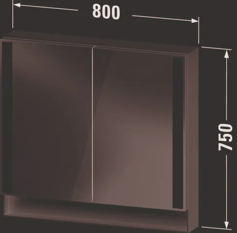 Duravit Spiegelschrank „Qatego“ 80 × 75 × 15,5 cm Duravit Spiegelschrank „Qatego“ 80 × 75 × 15,5 cm