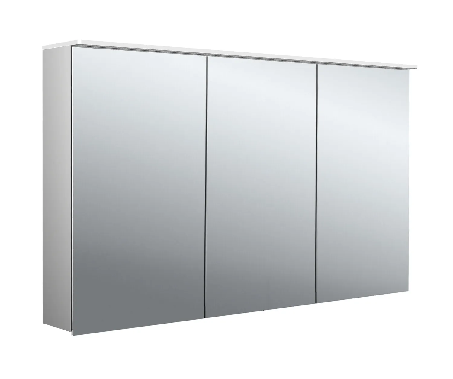 Lichtspiegelschrank pure 2 Design,Aufputz, mit Waschtischbeleuchtung,3 Tür, 1200mm