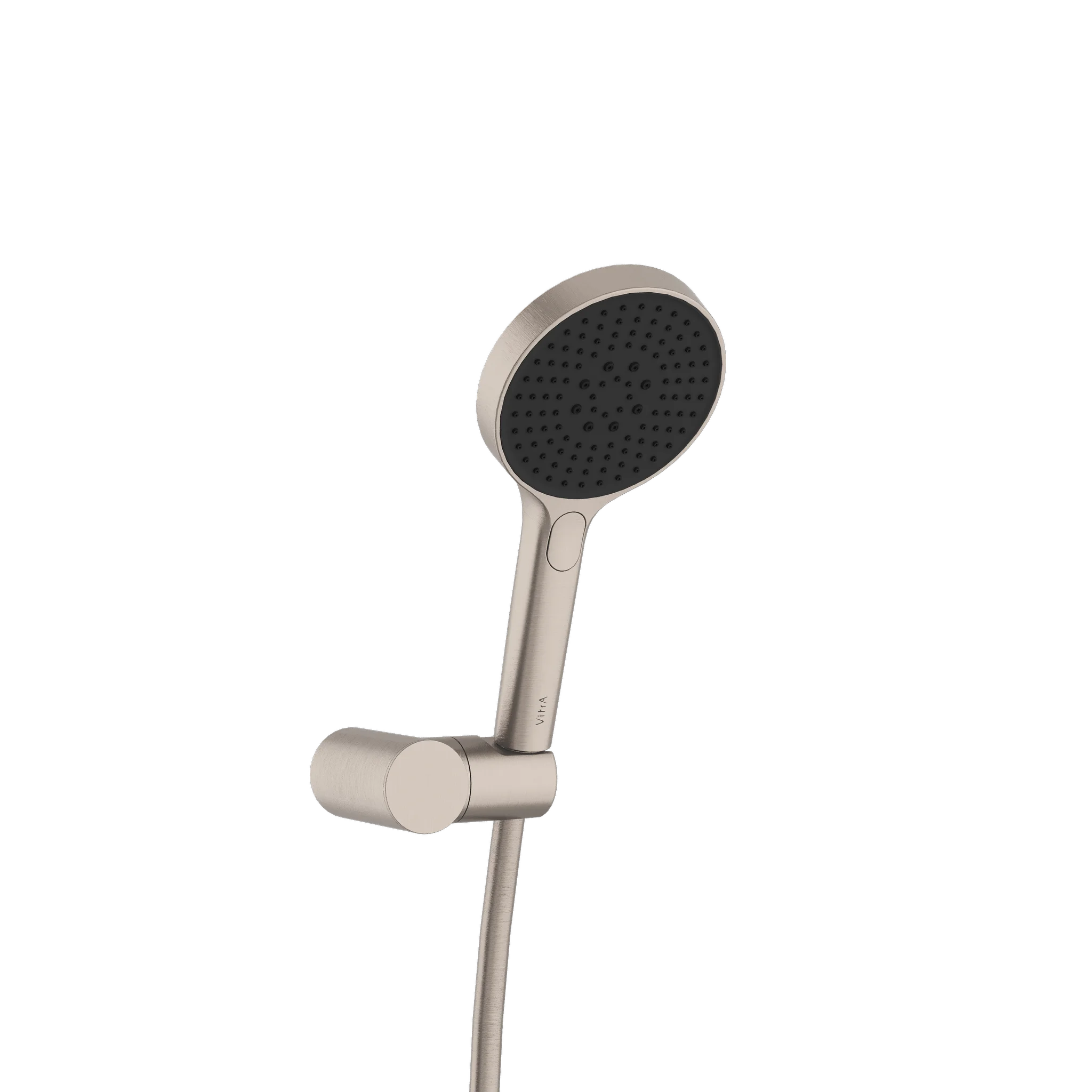 VitrA Core Round Handbrause-Set, Nickel gebürstet, 120 mm Durchmesser, 3 Strahlarten, G 1/2", Wandhalterung, 1.500 mm Schlauchlänge VitrA Core Round Handbrause-Set, Nickel gebürstet, 120 mm Durchmesser, 3 Strahlarten, G 1/2", Wandhalterung, 1.500 mm Schlauchlänge