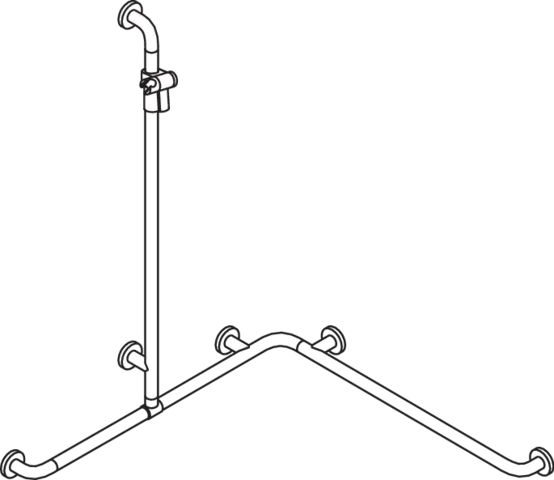 HEWI Duschhandlauf 805 Classic, Edelstahl, Tiefschwarz HEWI Duschhandlauf 805 Classic, Edelstahl, Tiefschwarz
