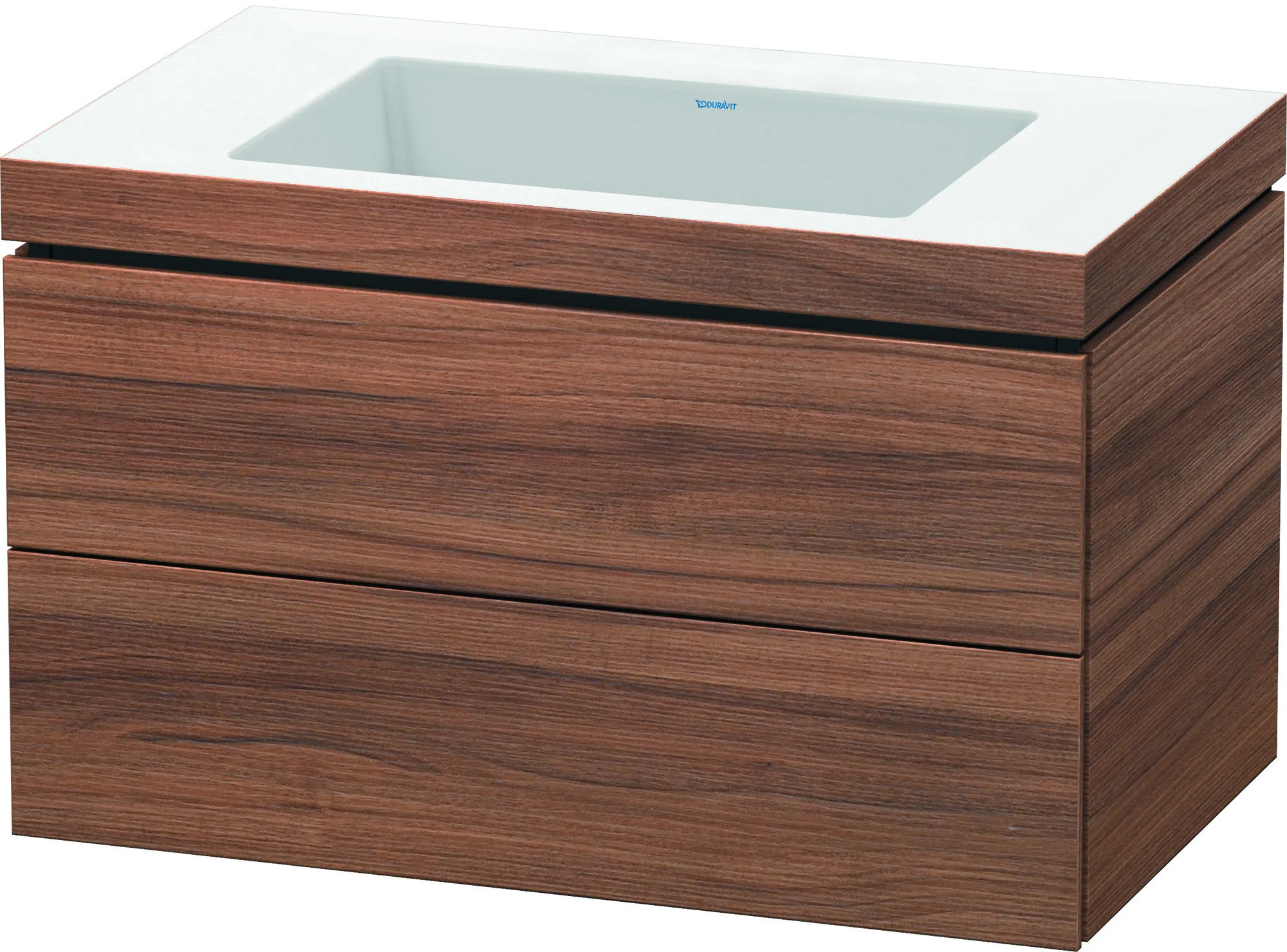 Duravit Möbelset c-shaped Set wandhängend wandhängend „L-Cube“ 80 × 50 × 48 cm Nussbaum Natur