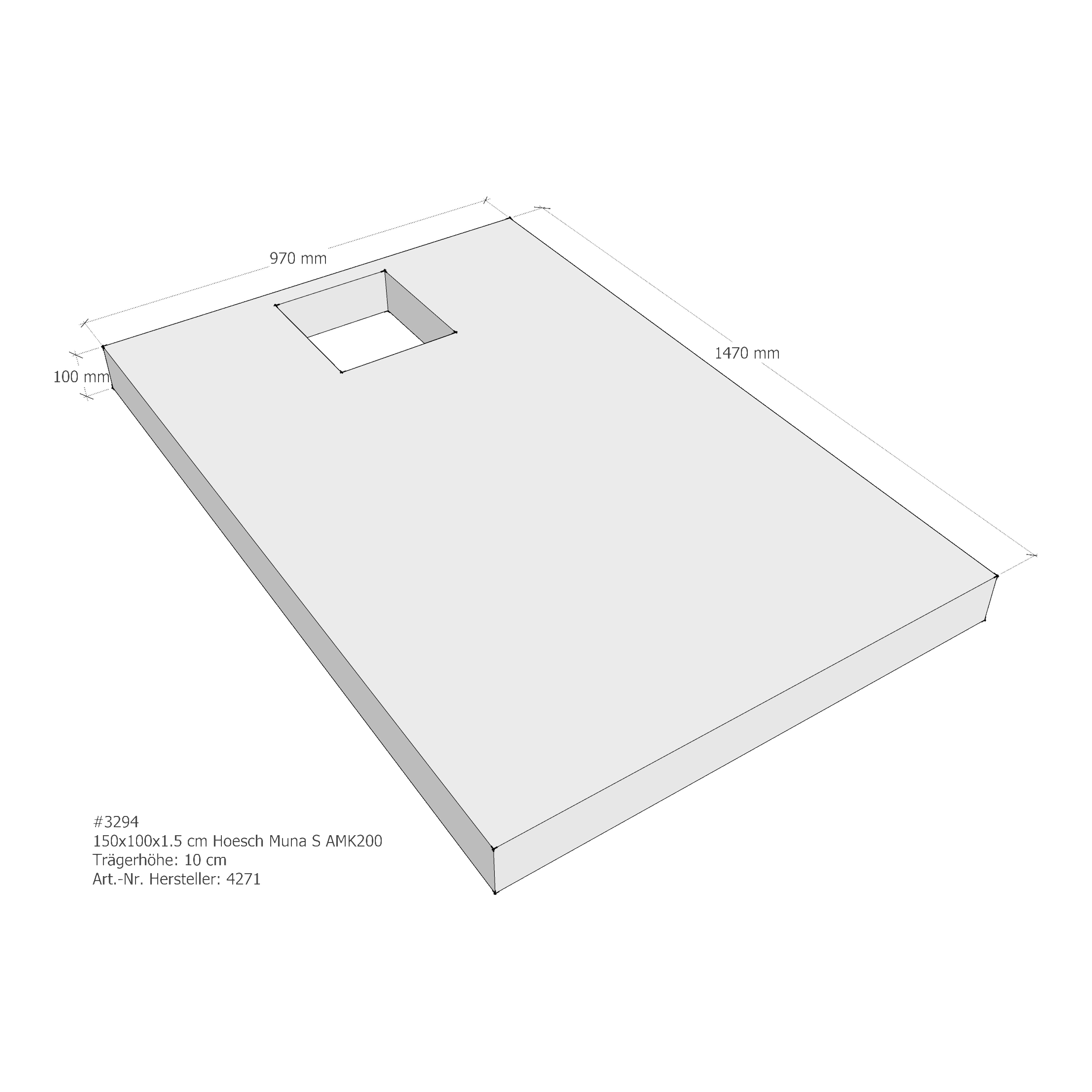 Duschwannenträger für Hoesch Muna S 150 × 100 × 1,5 cm Breite: 100 cm / Länge: 150 cm Duschwannenträger für Hoesch Muna S 150 × 100 × 1,5 cm Breite: 100 cm / Länge: 150 cm