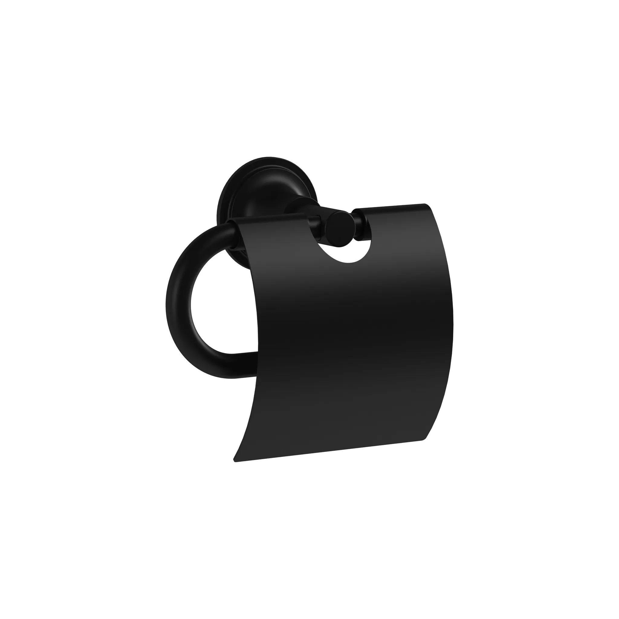 Origin Classic Papierrollenhalter mit Abdeckung Wandmontage Breite 15 cm Schwarz Matt