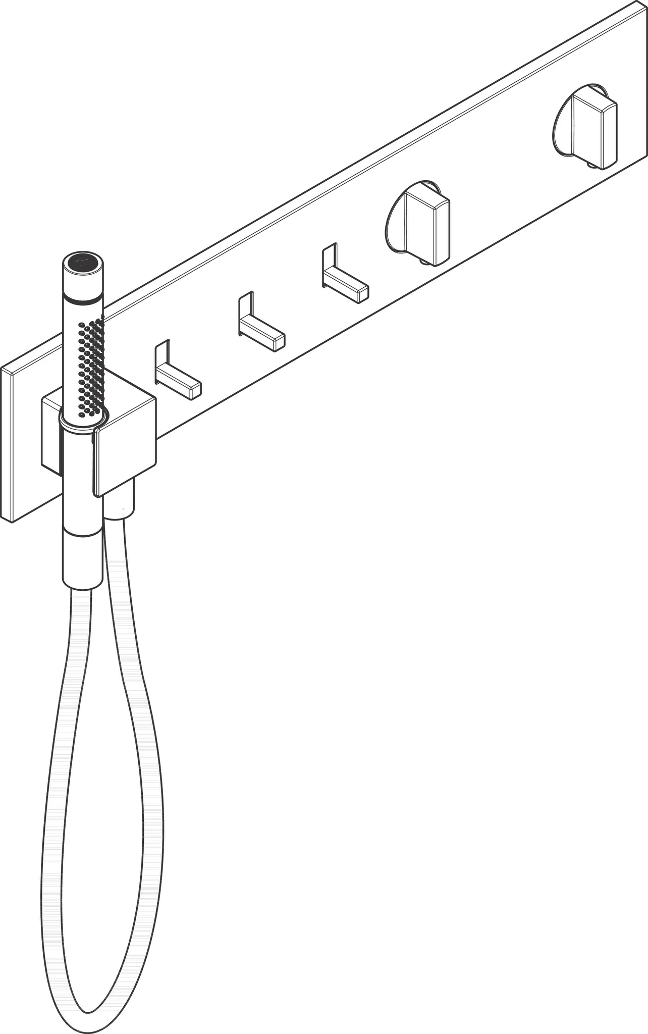 AXOR ShowerComposition Thermostatmodul 540/110 Unterputz für 3 Verbraucher Chrom