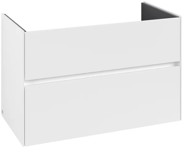 Villeroy & Boch Waschtischunterschrank „Collaro“ 961 × 610 × 480 mm Weiß Matt, ohne Beleuchtung, für Becken mittig