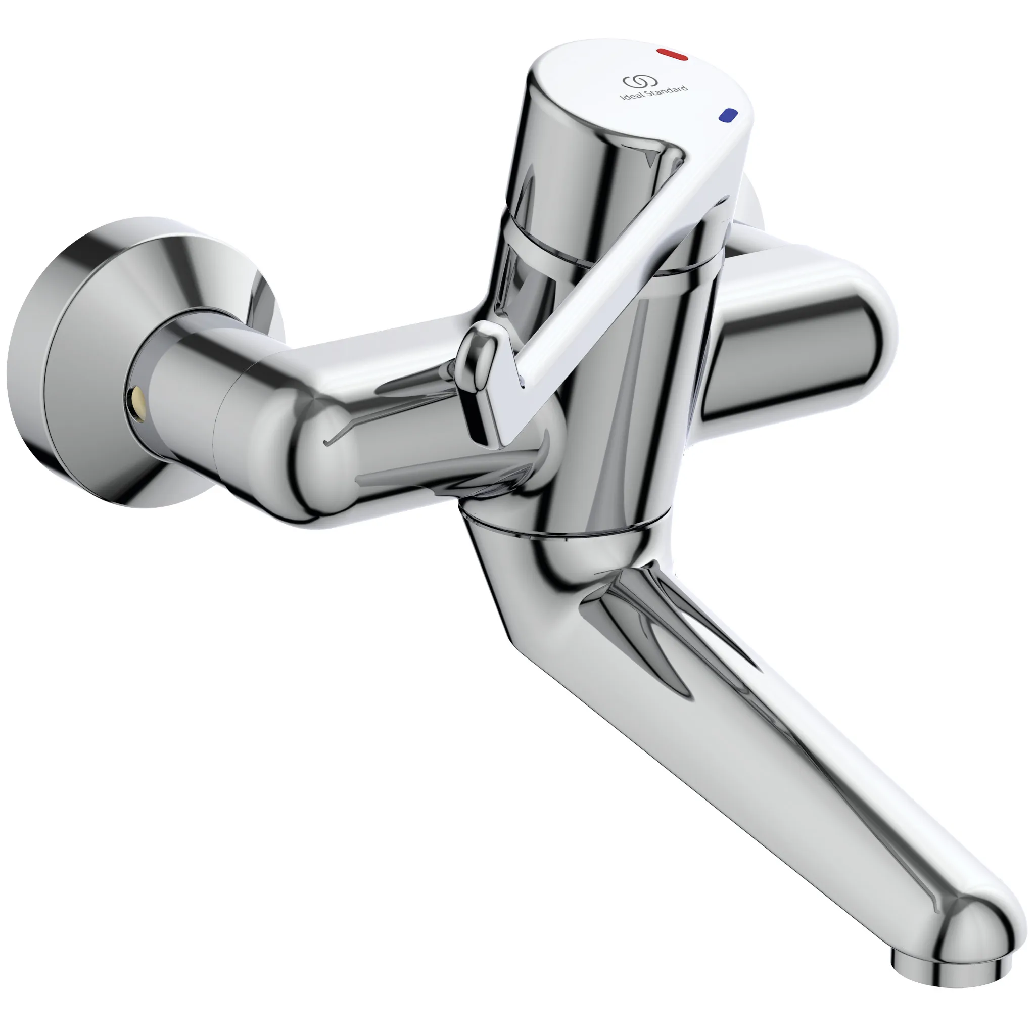 Ideal Standard Wandwaschtisch-Sicherheitsarmatur Ceraplus B8222AA, Einhebel, 180mm Hebel, 150mm Ausladung, Chrom