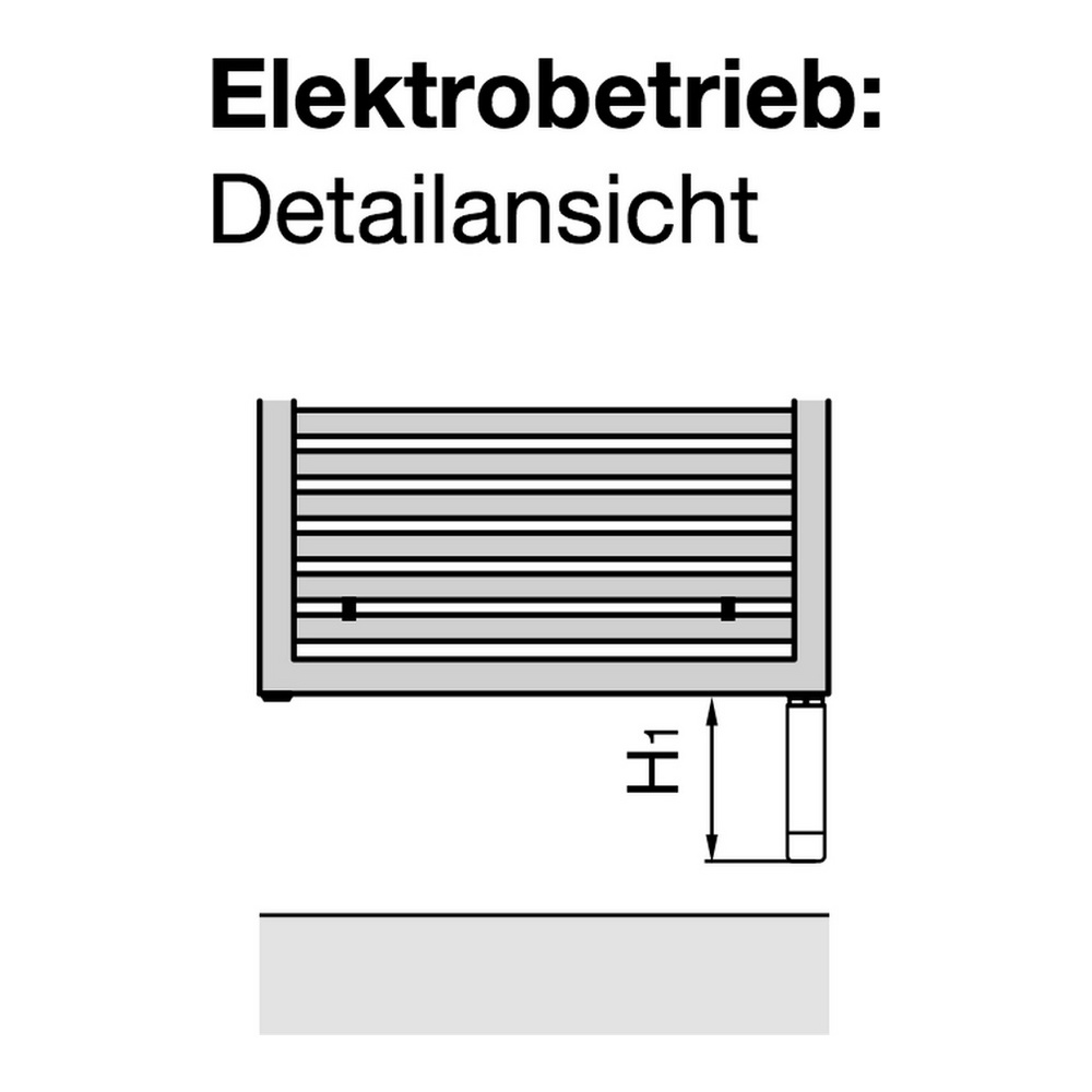 Zehnder Design-Elektroheizkörper „Universal“ 60 × 119,5 cm in Light Grey