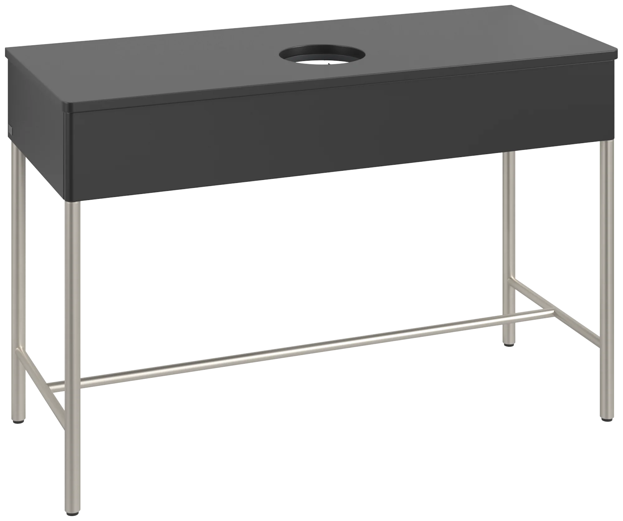 Villeroy & Boch Waschbeckenunterschrank Artis K62010, 1200x782x500mm, Black Matt Lacquer, mit Metallgestell, Push-to-open Funktion