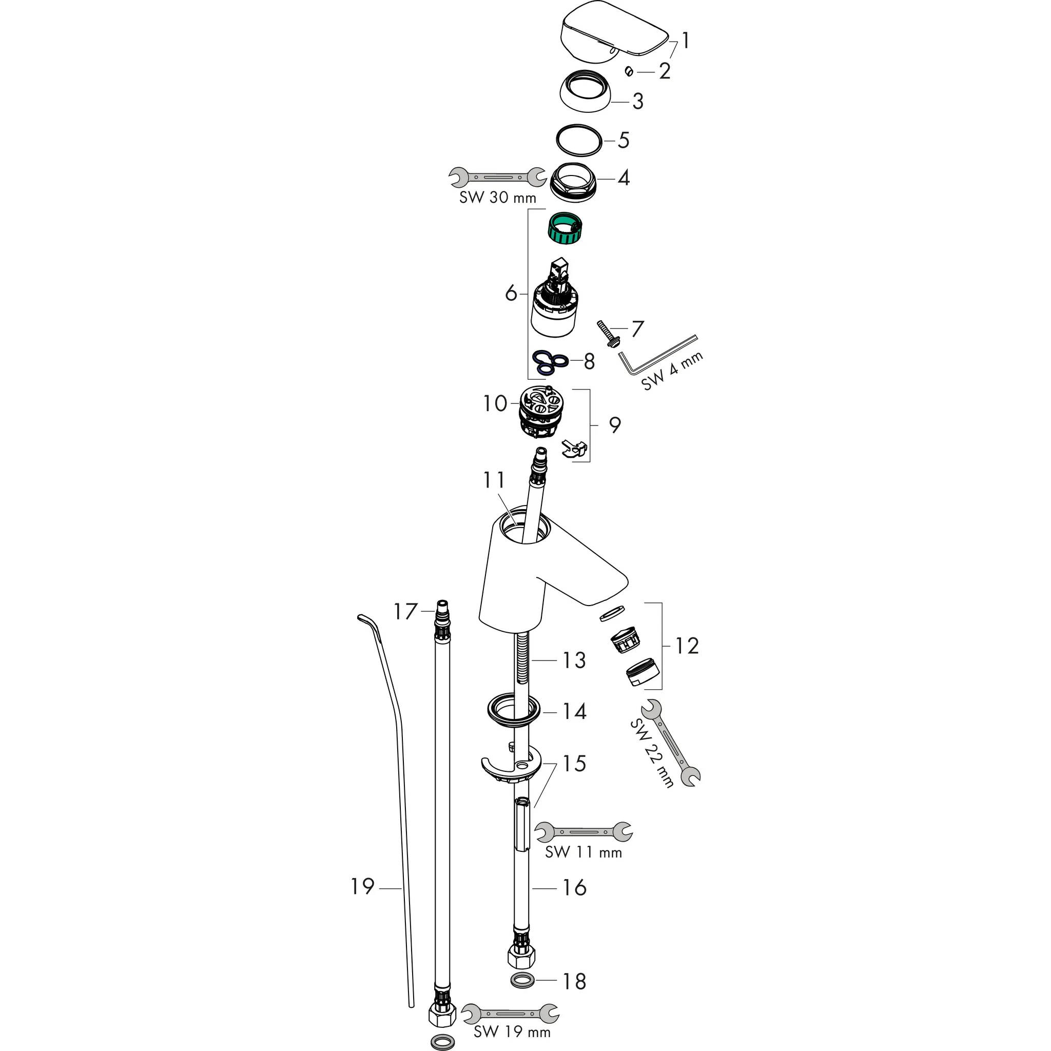 Hansgrohe Logis Einhebel-Waschtischmischer 70 mit Metall Zugstangen-Ablaufgarnitur, Chrom Hansgrohe Logis Einhebel-Waschtischmischer 70 mit Metall Zugstangen-Ablaufgarnitur, Chrom