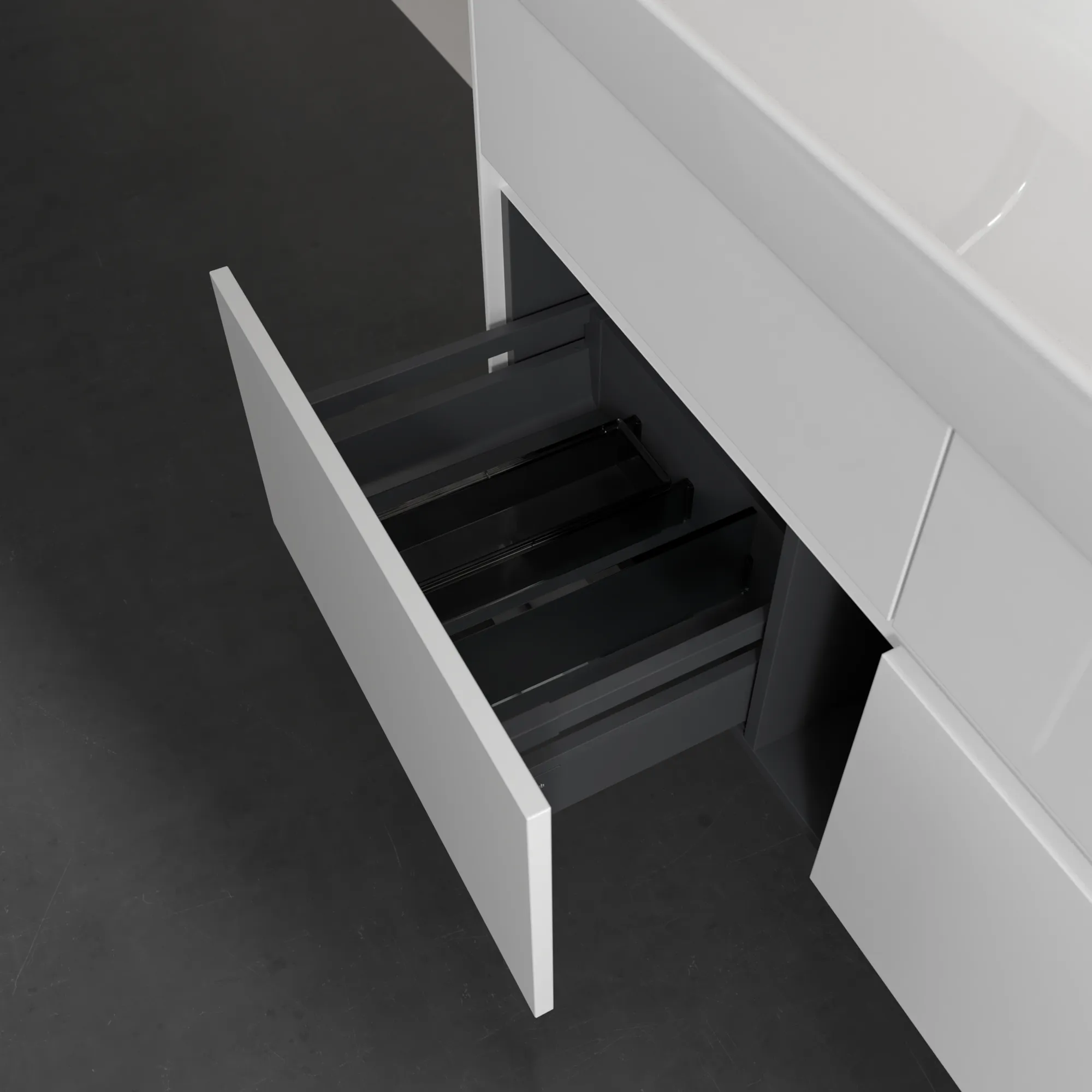Villeroy & Boch Waschtischunterschrank „Collaro“ 1154 × 546 × 444 mm Glossy White, ohne Beleuchtung, für Becken mittig