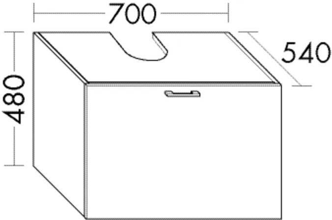 Waschtischunterschrank Sys30 von burgbad - 700 mm breit, 480 mm hoch, 540 mm tief, inkl. Metallkonsole und Raumsparsiphon Waschtischunterschrank Sys30 von burgbad - 700 mm breit, 480 mm hoch, 540 mm tief, inkl. Metallkonsole und Raumsparsiphon