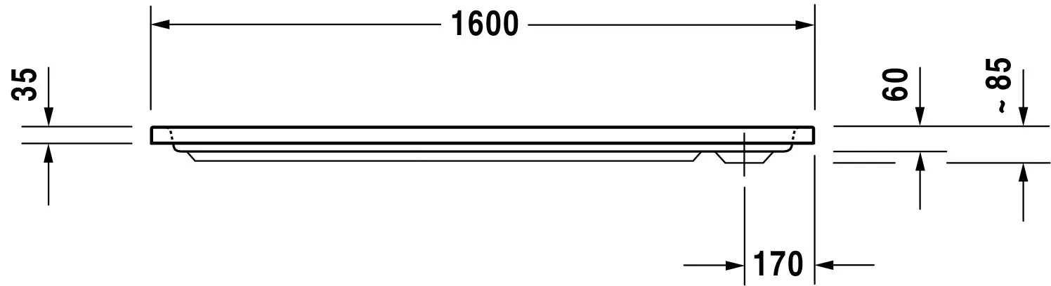 Duravit rechteck Duschwanne „D-Code“ 160 × 75 cm ohne Antislip Duravit rechteck Duschwanne „D-Code“ 160 × 75 cm ohne Antislip