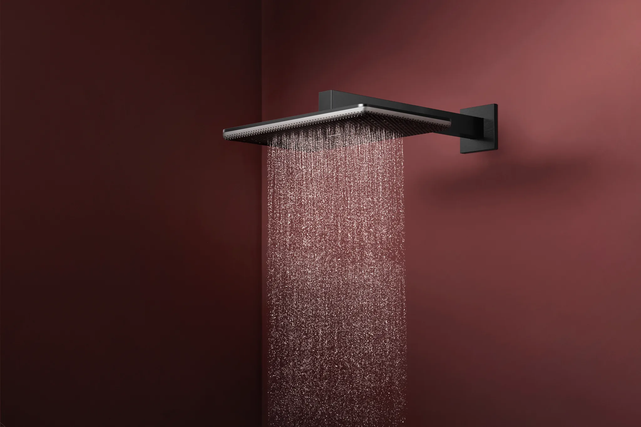 Hansgrohe Raindance Alive Q Kopfbrause, Brushed Black Chrome, 214 x 343 mm, 1-Jet, verstellbarer Winkel, DropGuard, G 1/2